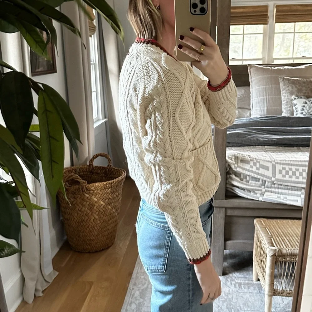 Trovata Cream Cable Knit Cardigan - Picture 3 of 8